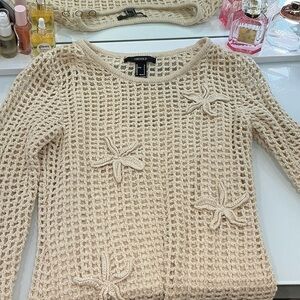 Knit beach dress with Starfish Design